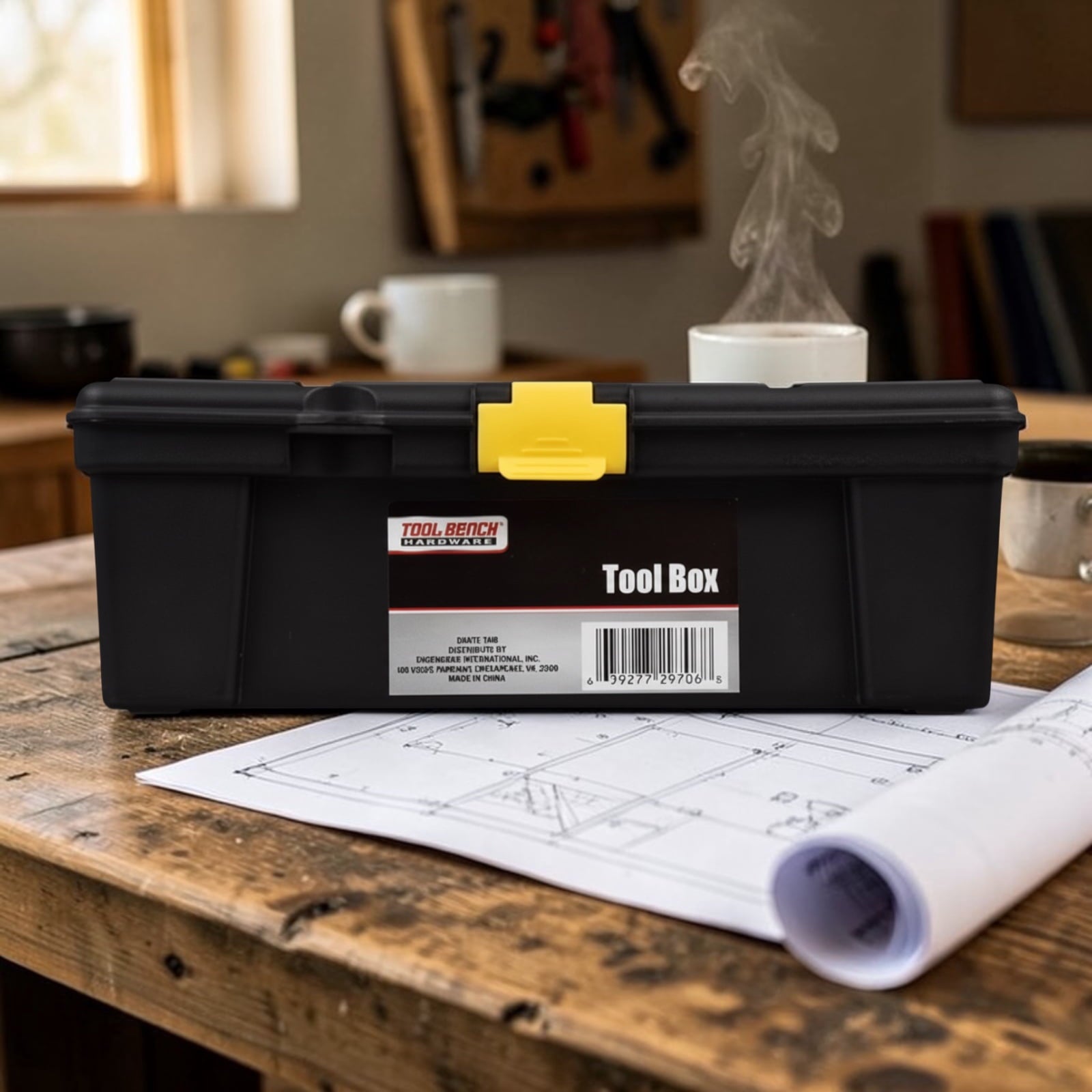12-inch Tool Box Black/Yellow - Image 4