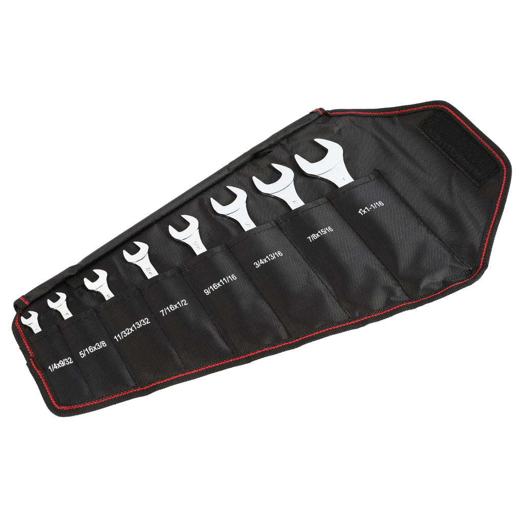 8-Piece Thin Open-End Wrench Set with Organization Pouch (SAE) - Image 6