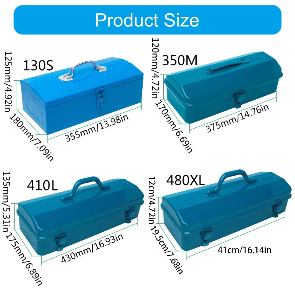 Iron Hardware Toolbox Thick Combination Suitcase Electrician Carpenter Maintenance Electric Drill Storage Box - Image 2