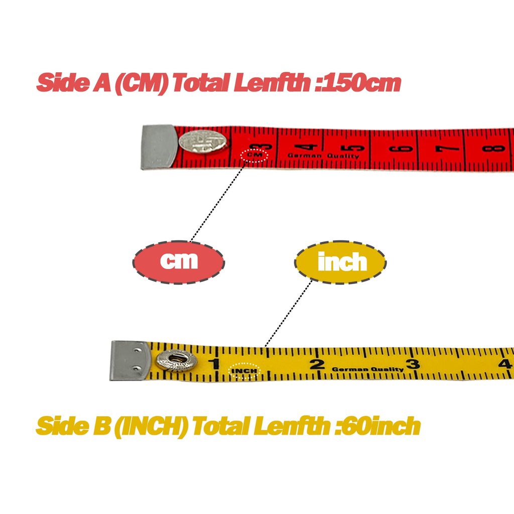 Dual Sided Tape Measuring Tape Soft Body Measure Sewing Cloth Tailor Tape Measure for Chest Waist Circumference, Dressmaking with Button (15 - Image 4