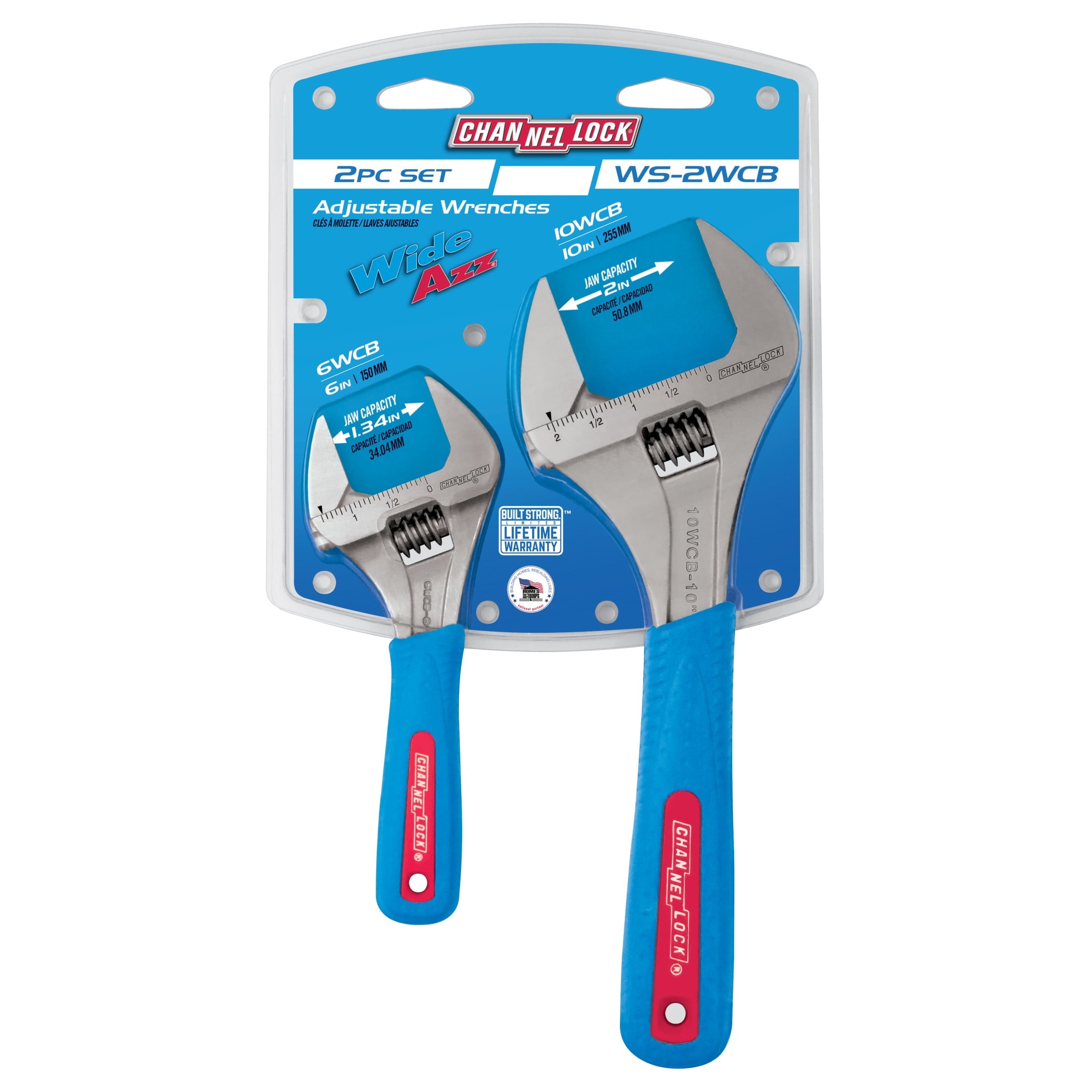 CODE BLUE WideAzz Adjustable Wrench Set, Includes Jaw Capacity of 1.34, 2-inch, 2 pieces (WS-) - Image 5