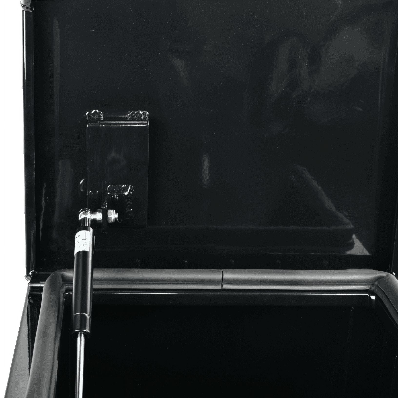 Aluminum Side Mount Semi Truck Tool Box with Saddle Step&Lock 25"x28"x15" Black - Image 4