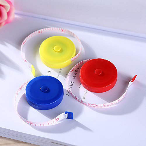 12 Pack Retractable Tape Measure Soft Push Button Measuring Tape Pocket 60 Inch / 150cm Dual Sided for Cloth Body Tai... - Image 2