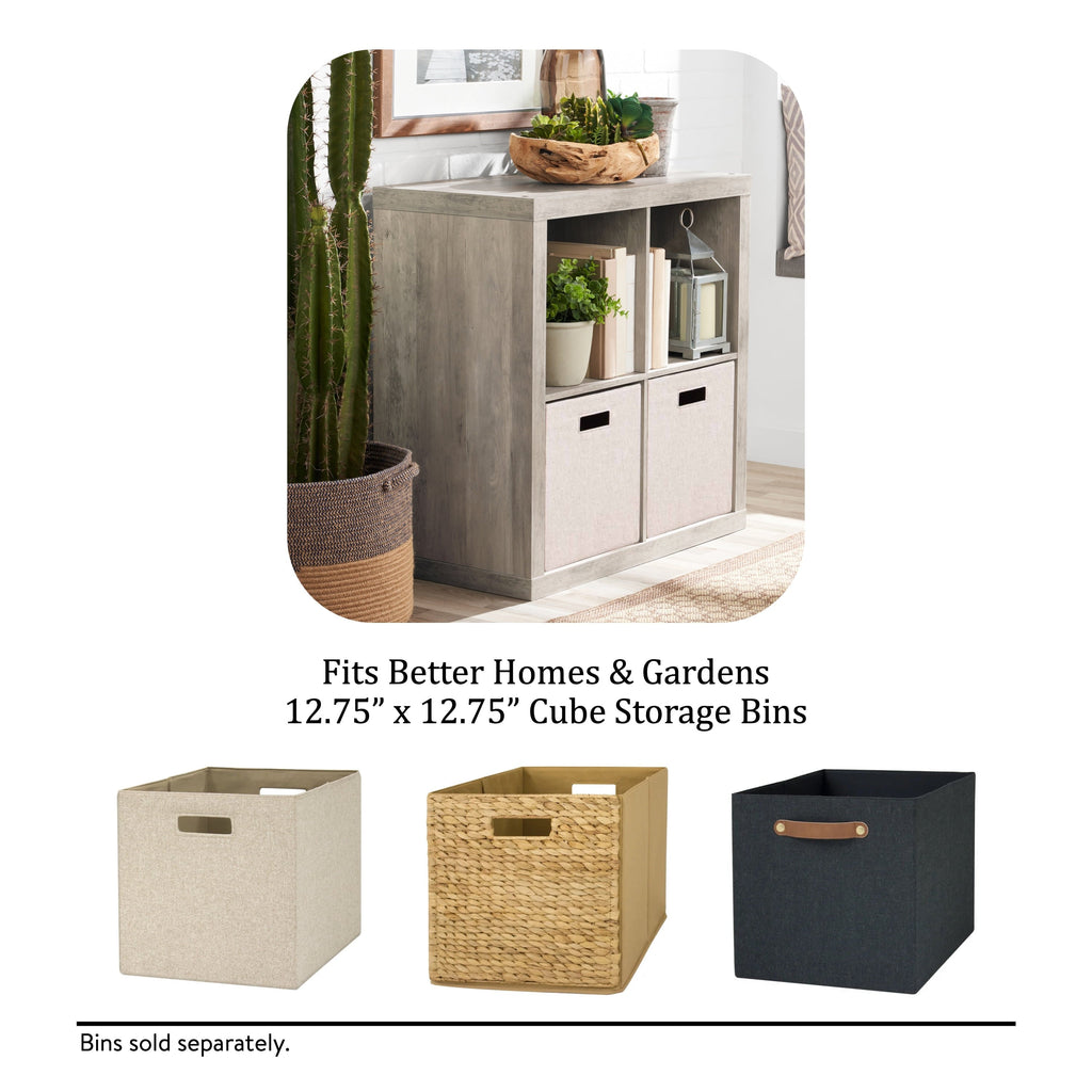 Better Homes &amp; Gardens 4 Cube Storage Organizer, White Texture