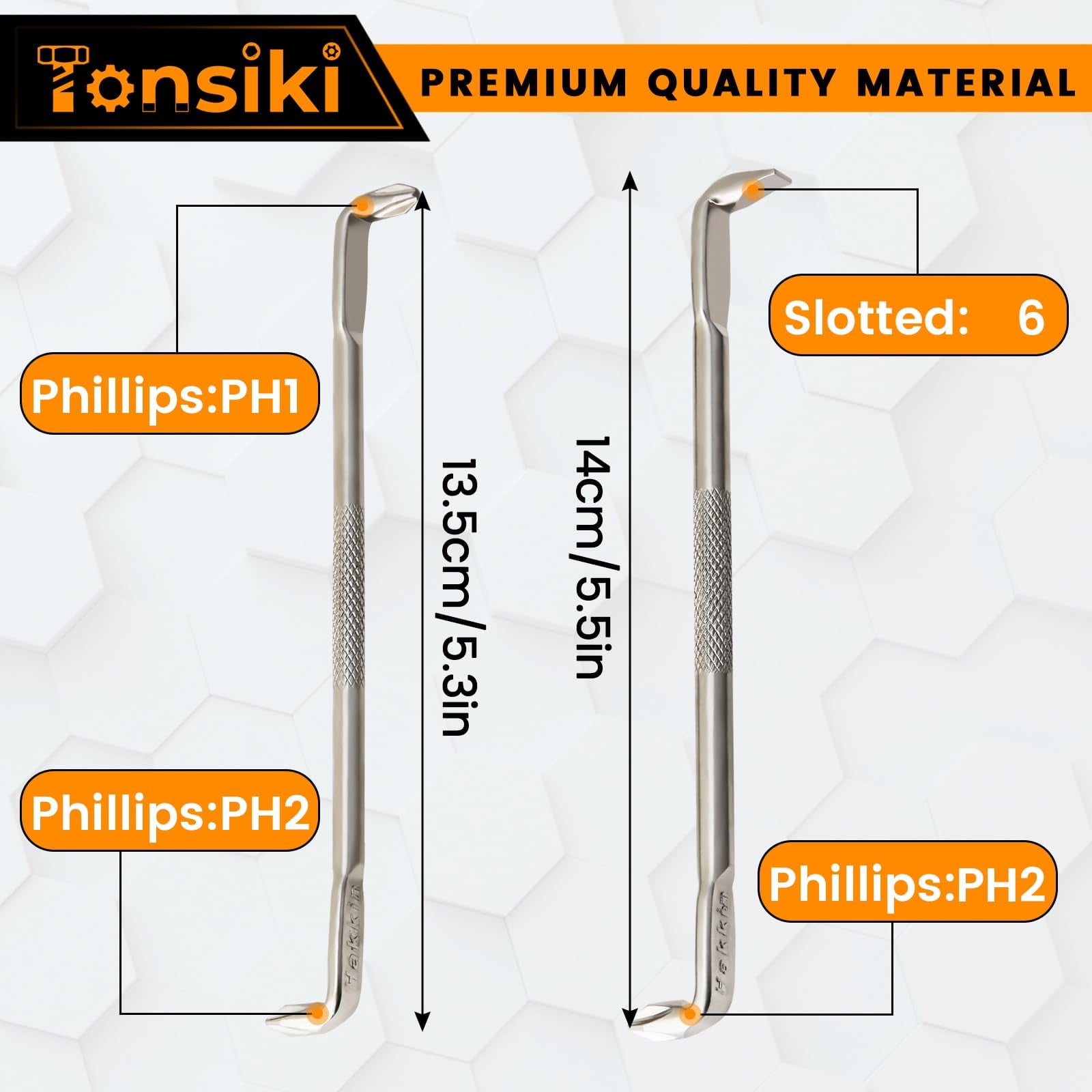 2pcs Offset Screwdriver Set, 90 Degree Screwdriver, Z-type Right Angle Screwdriver for Tight Space, Magnetic Philips ... - Image 2