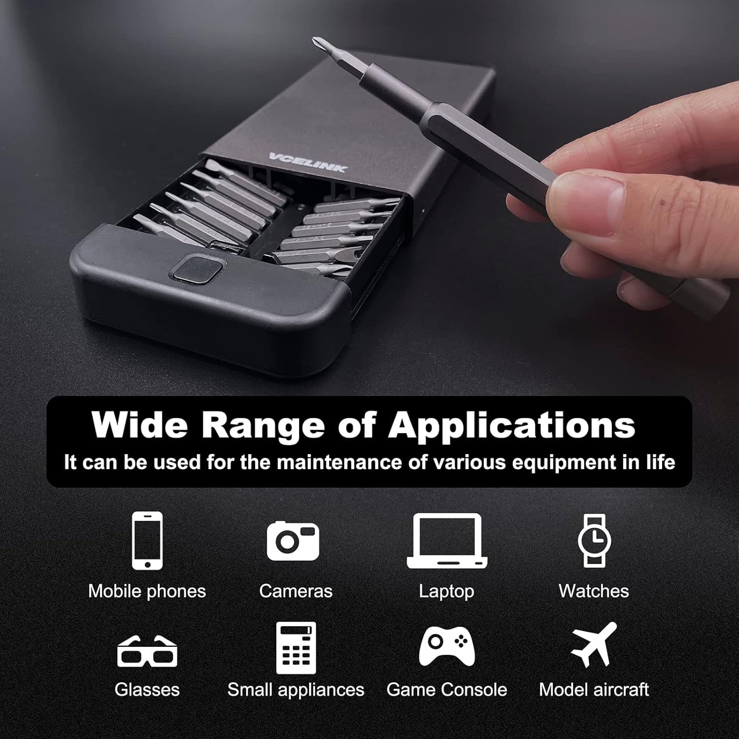 25 in 1 Small Precision Magnetic S2 Steel Screwdriver Set for Electronics - Image 4