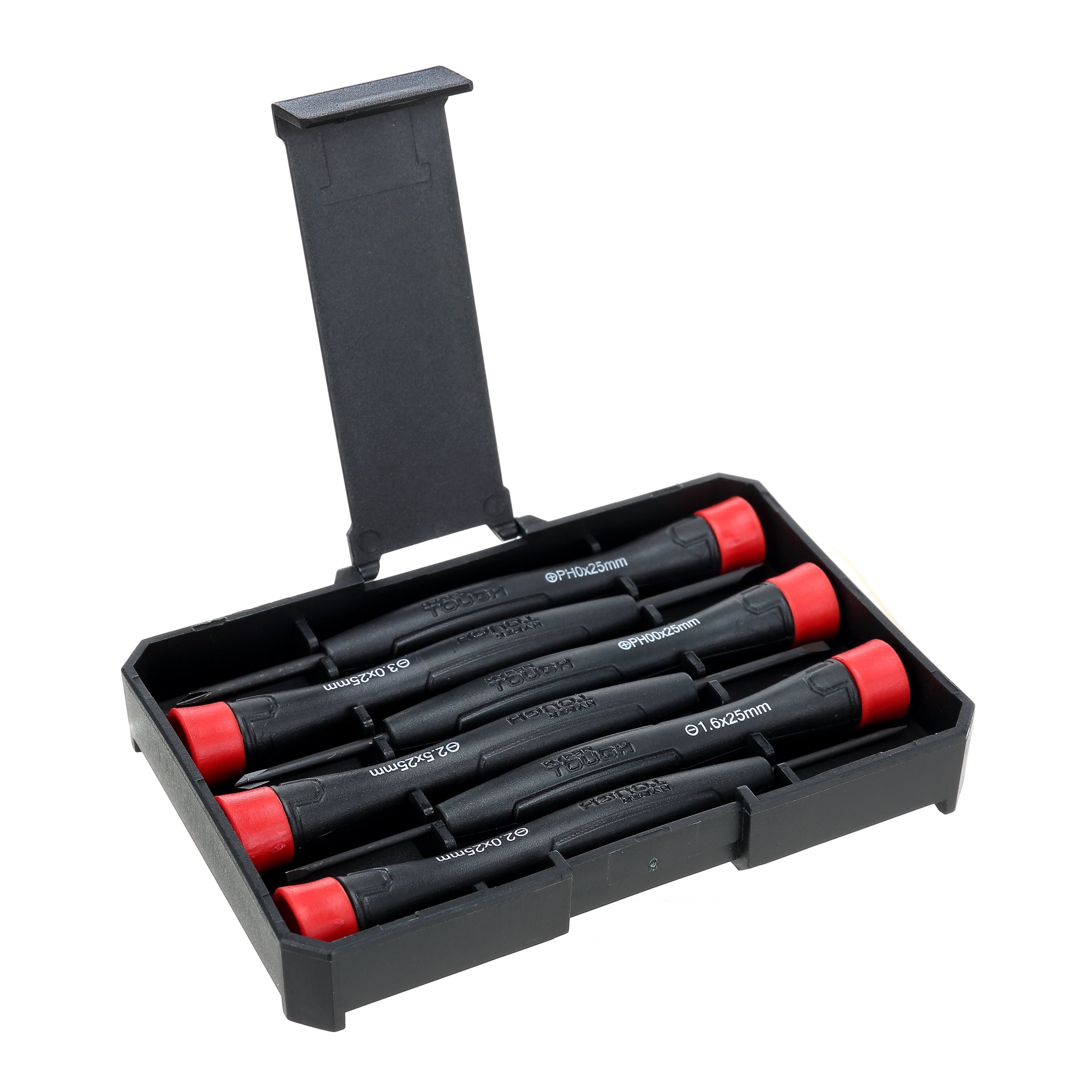6 Piece Multiple Tip Precision Screwdriver Set with Storage Case - Image 3