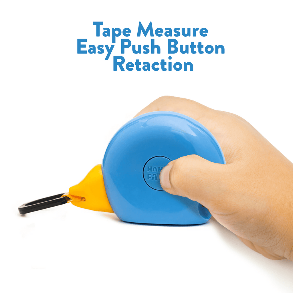 Handy Famm Retractable Mini 8ft Bird Tape Measure STEM Toy, Blue - Image 6
