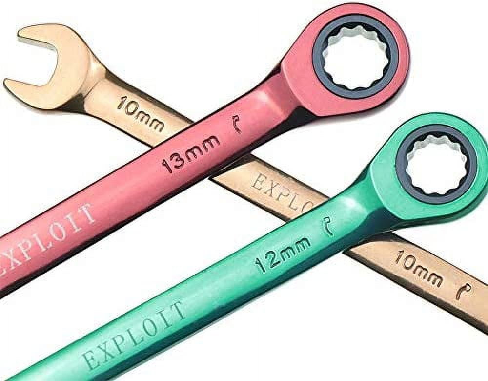Color Ratchet Wrench Dual Purpose Multifunction Movable Spanner Hand Tools Set 8-19Mm (Size : 17Mm) - Image 2