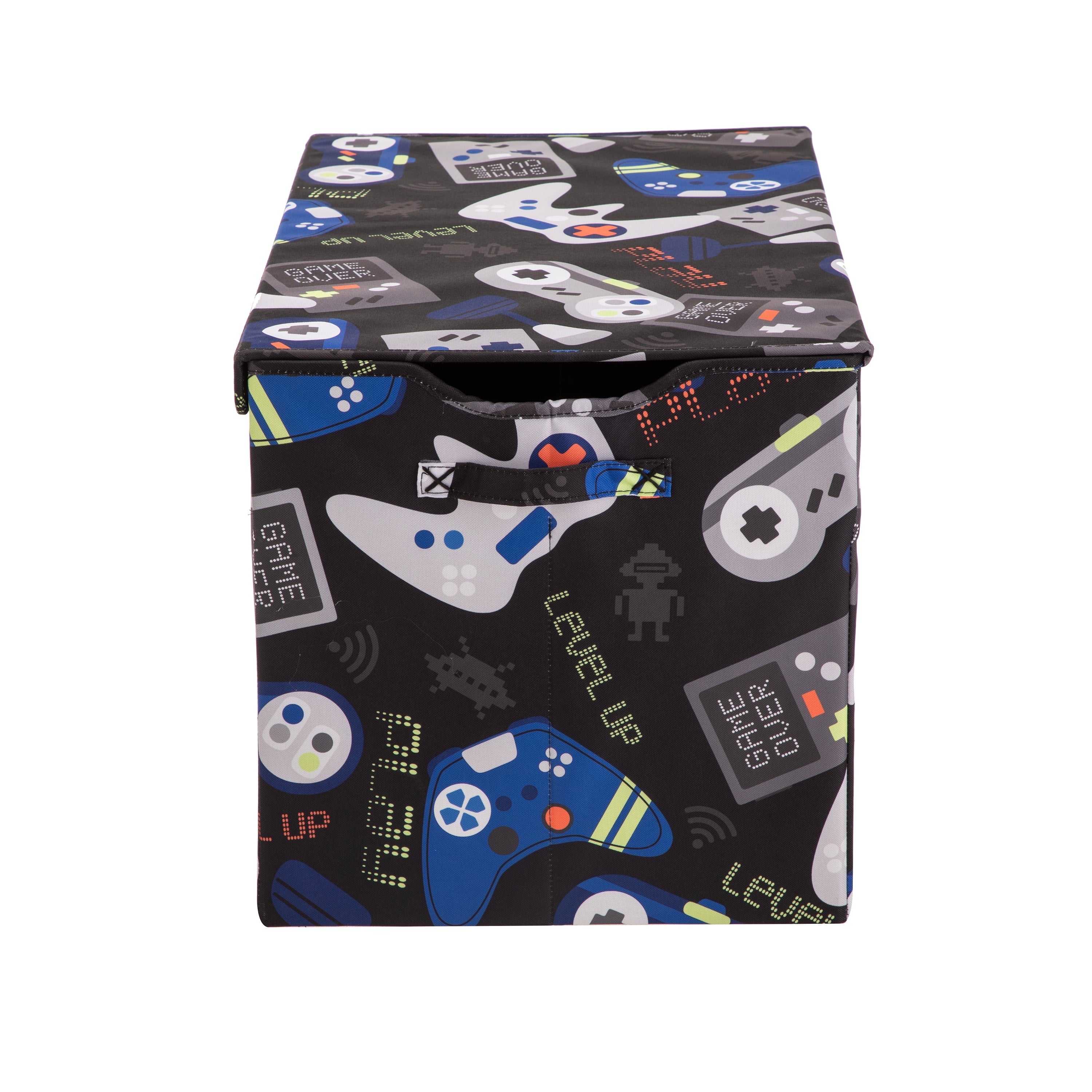 Kids Butterfly Pattern Collapsible Toy Storage Trunk, 24 in x 14.8 in x 15 in