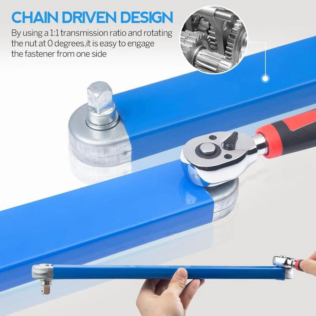 Set, Includes 1/2", 1/4", and 3/8" Sockets, Multi-purpose Tool for Tight Space Applications - Image 2