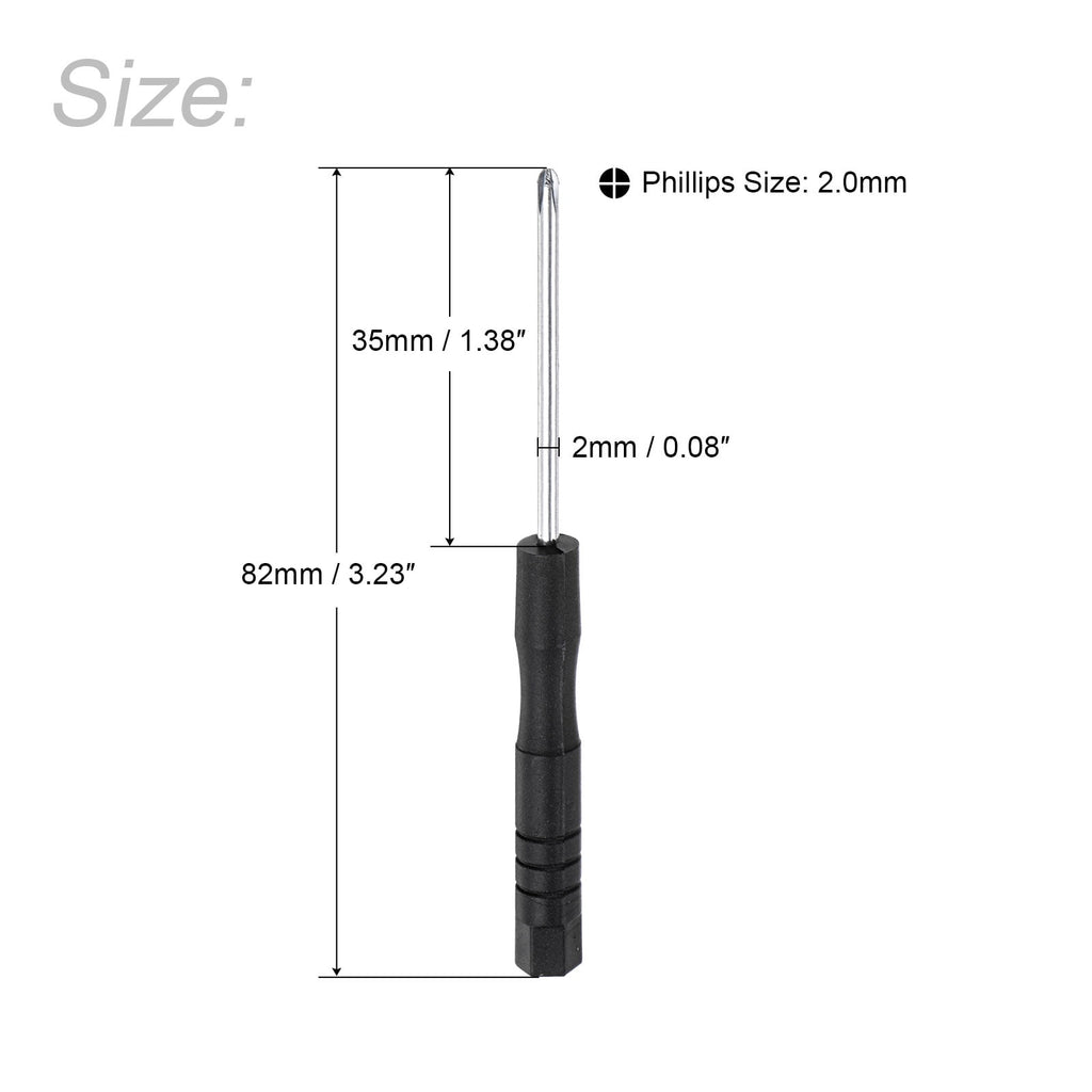 Mini Phillips Screwdriver, 2.0mm Cross Head for Watch Eyeglasses Electronics Repair, 10 Pack - Image 2