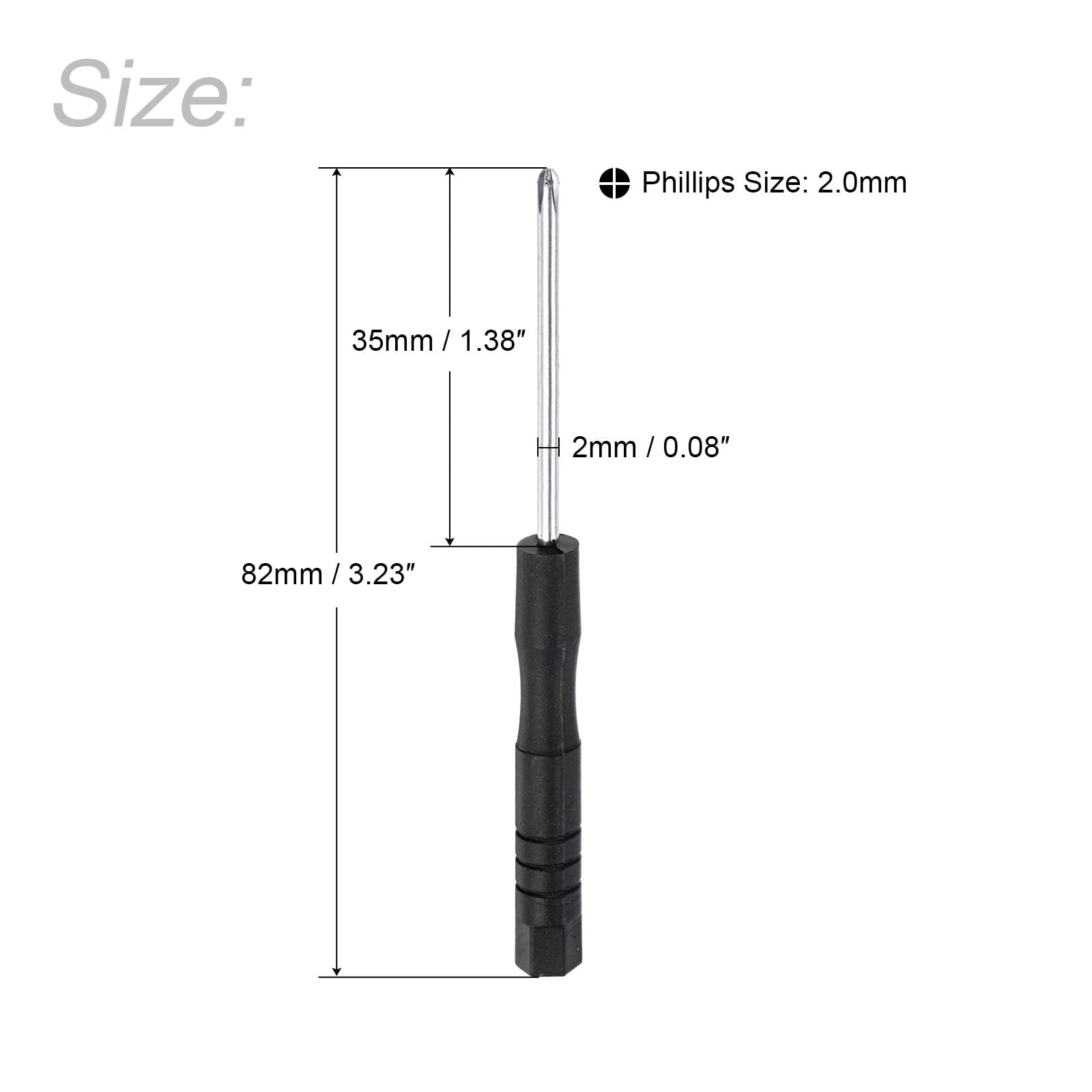 Mini Phillips Screwdriver, 2.0mm Cross Head for Watch Eyeglasses Electronics Repair, 10 Pack - Image 2