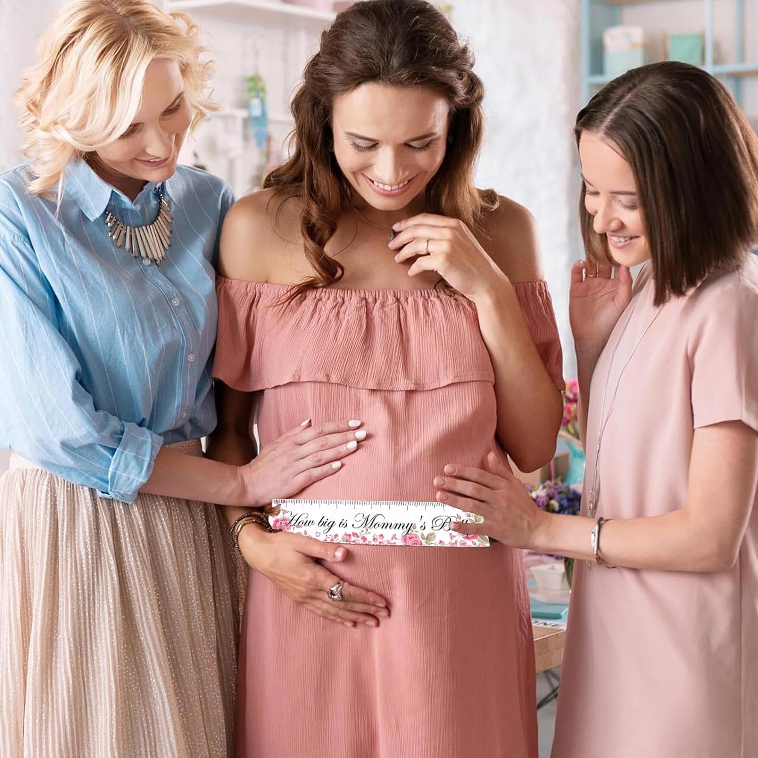 How Big is Mommy's Belly Baby Shower Tape Guessing Game Baby Shower Game Winners Measure 36 Feet Baby Shower Paper Me... - Image 4