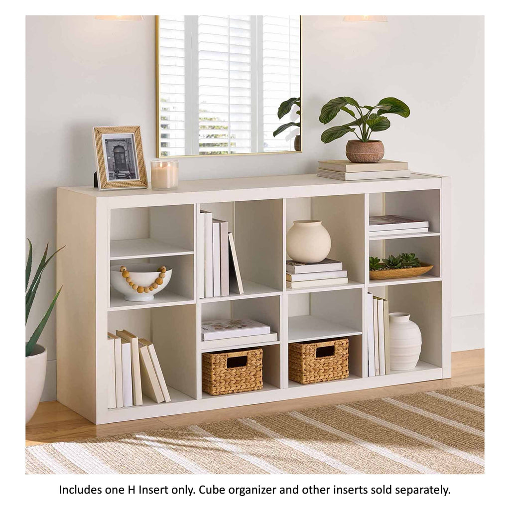 Better Homes &amp; Gardens H Shelf Insert for Cube Organizers, Tobacco Oak