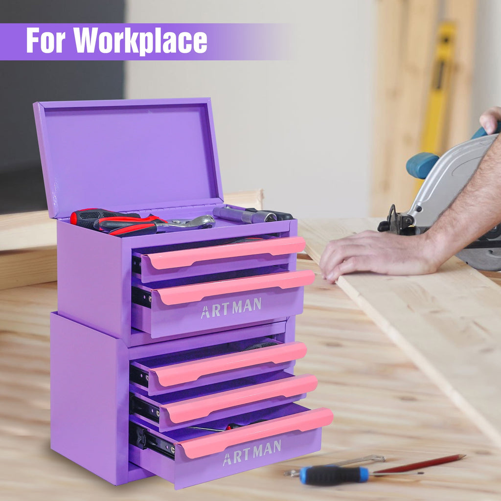 Mini Tool Box with 5 Drawers, Small Tool Storage Cabinet, Makeup Orginaztion, Office Desktop Toolbox, Workstation Too... - Image 4