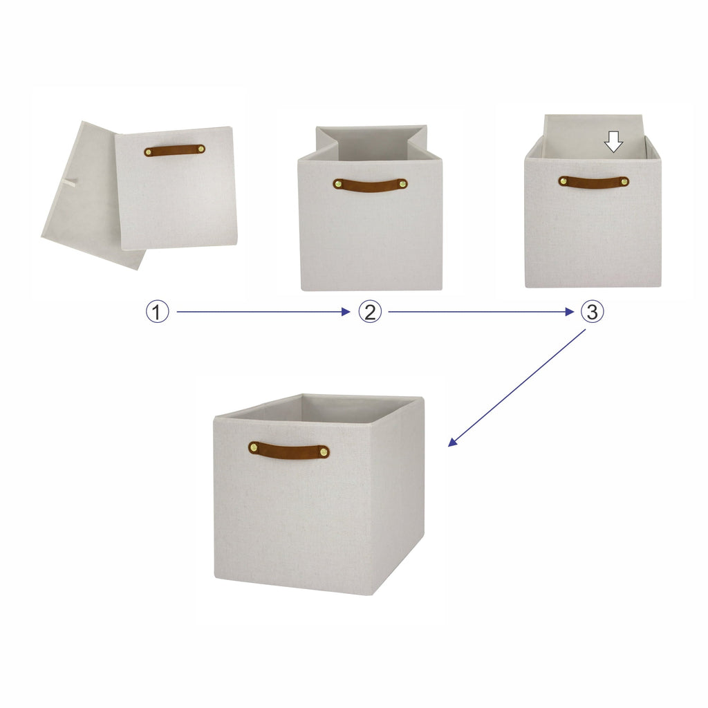 Better Homes &amp; Gardens Collapsible Fabric Cube Storage Bin, Vanilla