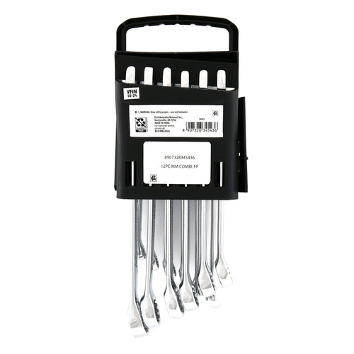 Hyper Tough 12-Piece Metric Combination Wrench Tool Set, Hand Tools - Image 2