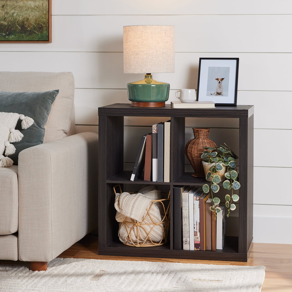 Better Homes &amp; Gardens 4 Cube Storage Organizer, White Texture