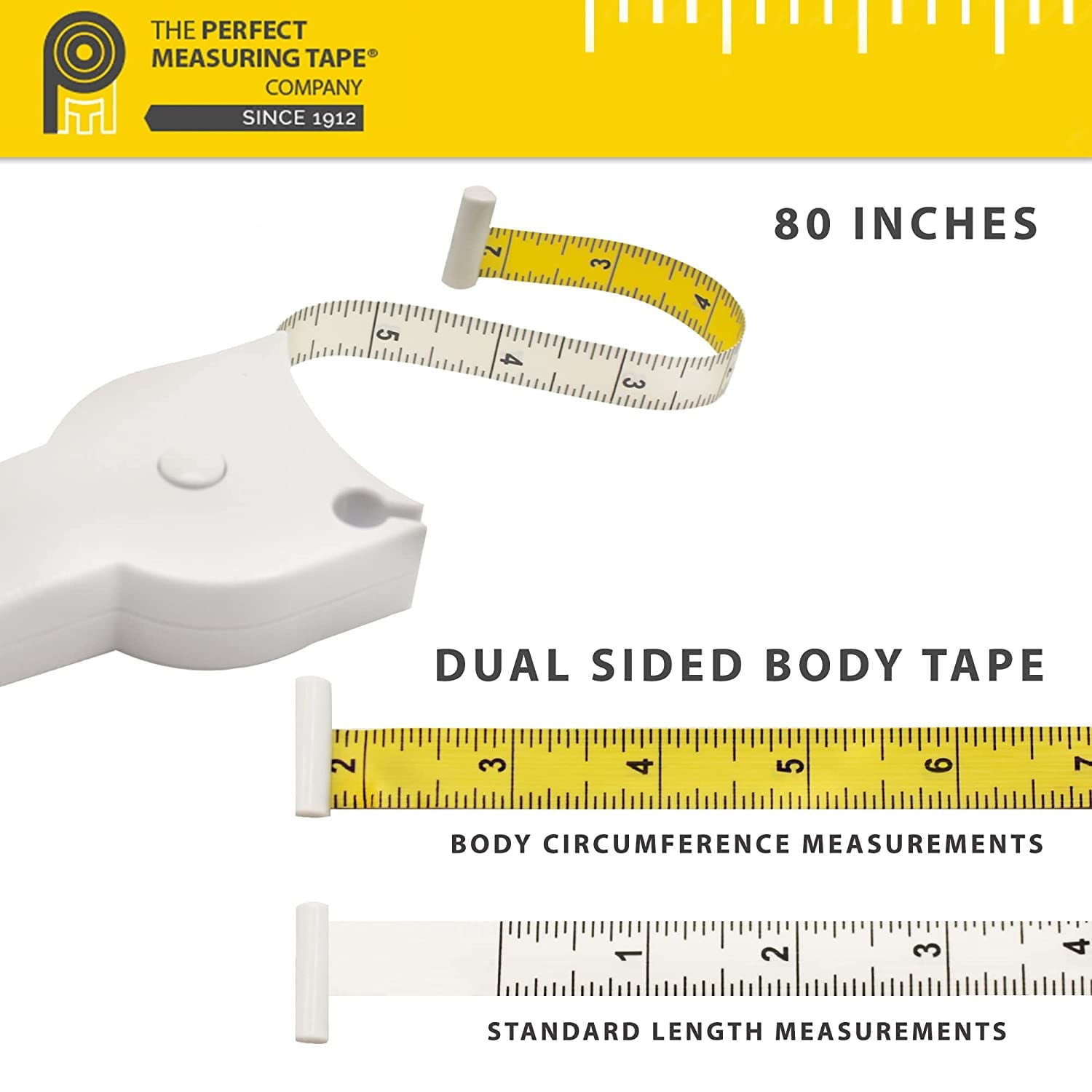 Perfect Measuring Tape Retractable Measuring Tape for Body Measurements 80 inch - Image 2