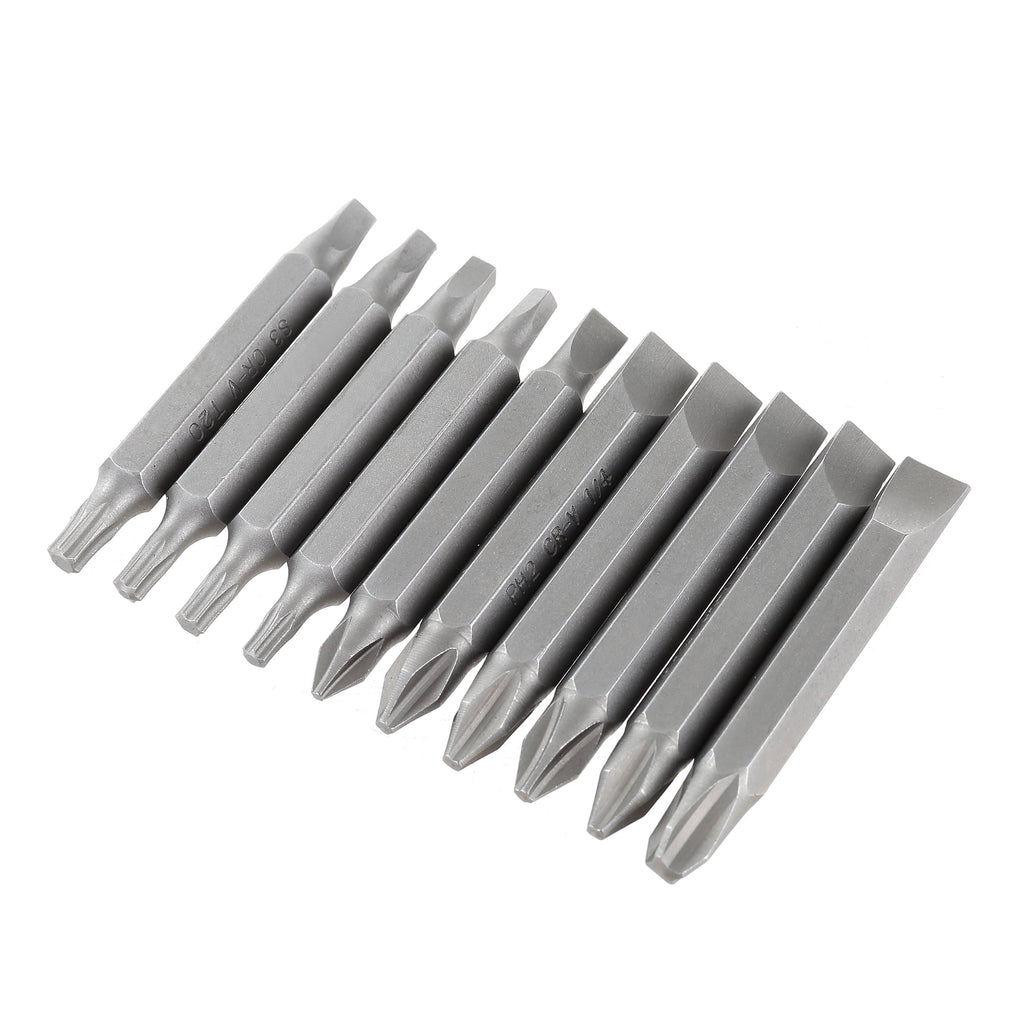 Hyper Tough 10 Piece 2 inch Double End Screwdriver Bits, Steel Material, New Condition - Image 3