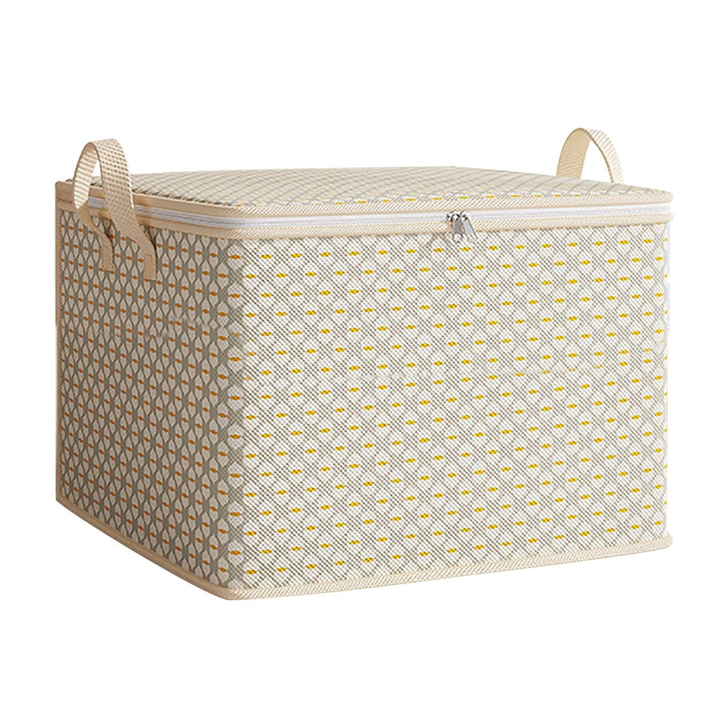Clothes Storage Bins With Lids, Non-Woven Organizers Storage Containers With Reinforced Handles, Capacity Moving Bags for Home, Office, Clothing, 30L