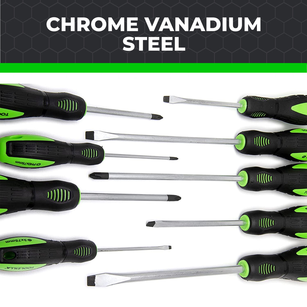 9 Piece Magnetic Screwdriver Set with Flathead Screwdrivers - Essential Tools for DIY Enthusiasts - Image 2