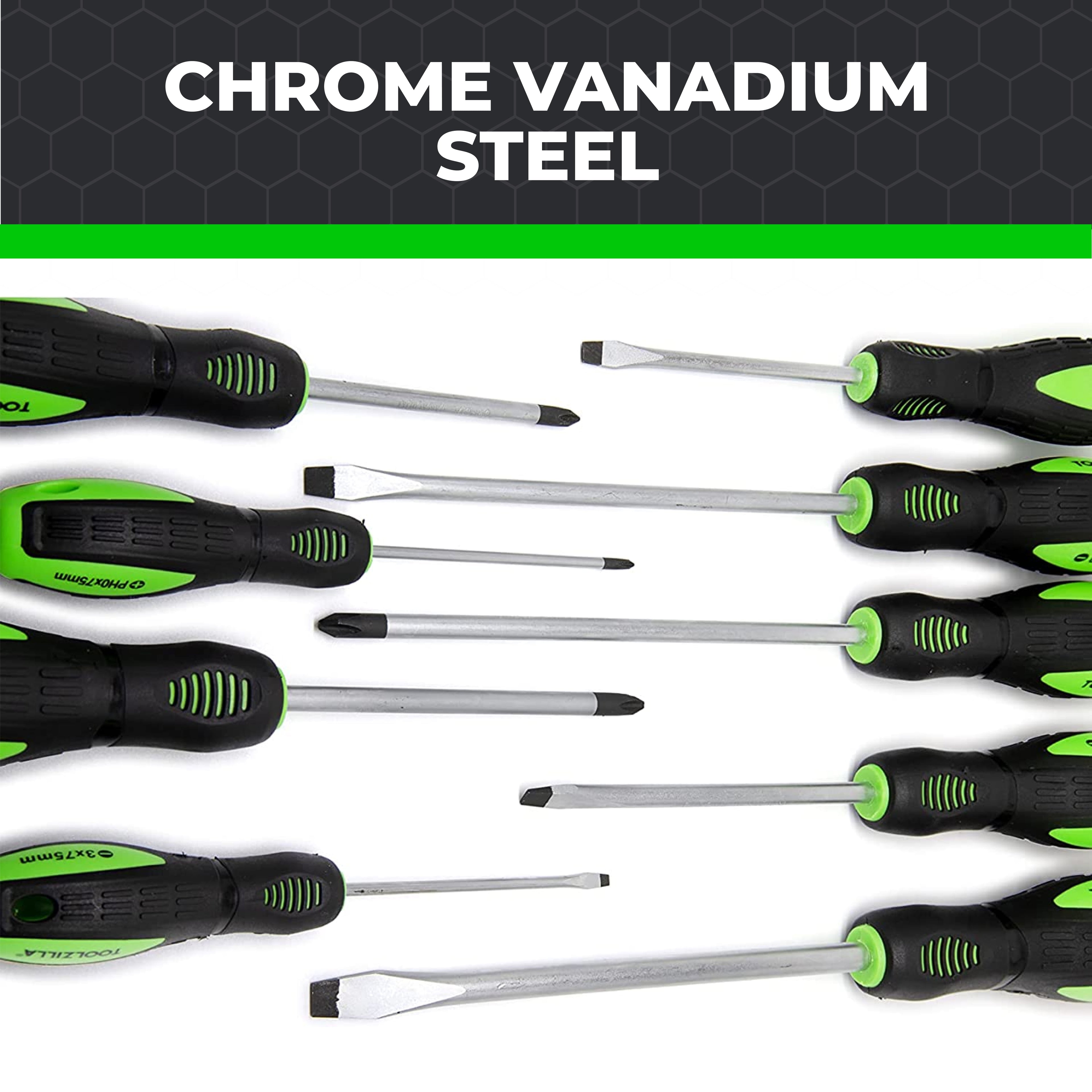 9 Piece Magnetic Screwdriver Set with Flathead Screwdrivers - Essential Tools for DIY Enthusiasts - Image 2