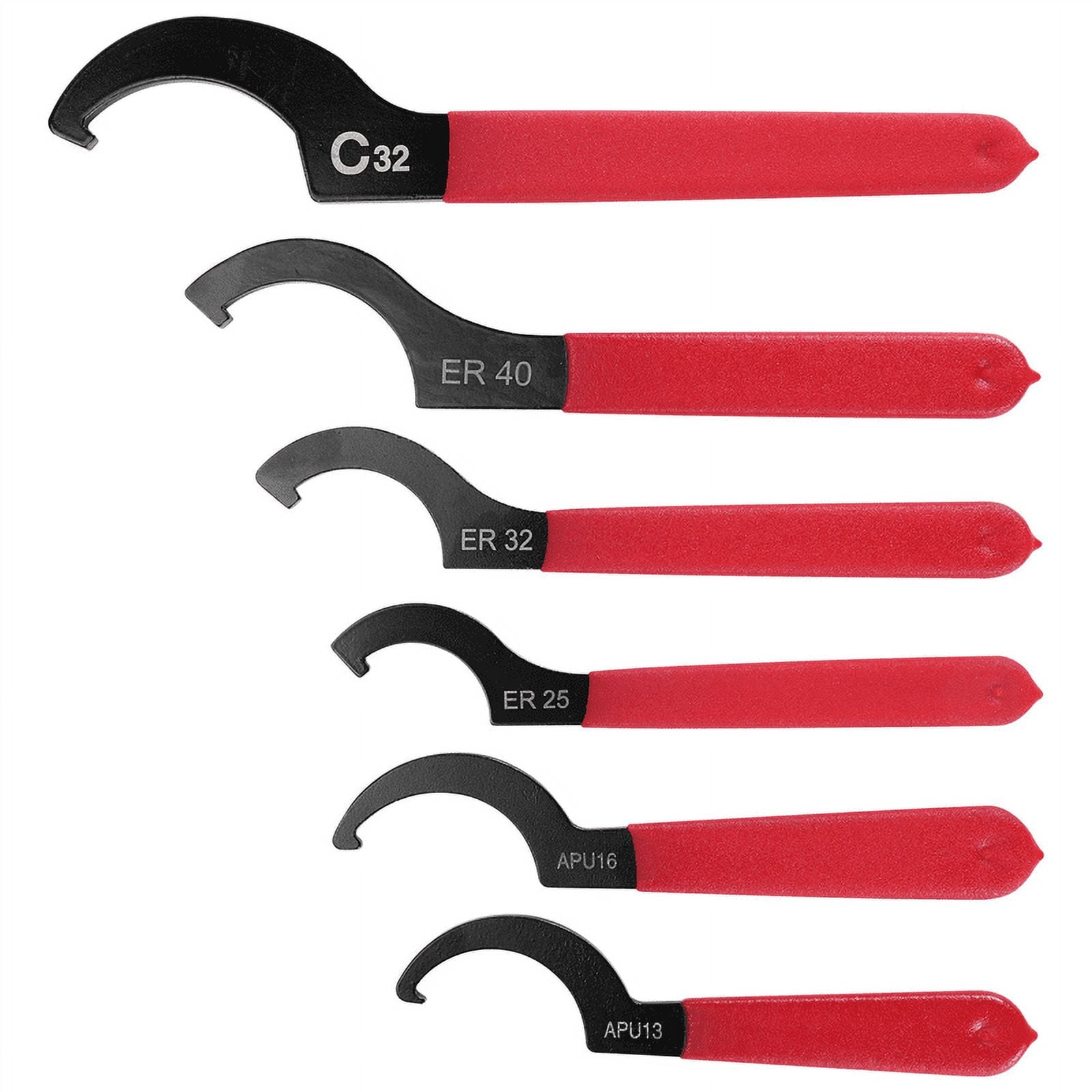 6 Pieces Spanner Wrench Set Adjustable Coilover Wrench Spanners Hook Wrenches Tools Coilover Wrench Steel Spanner - Image 3
