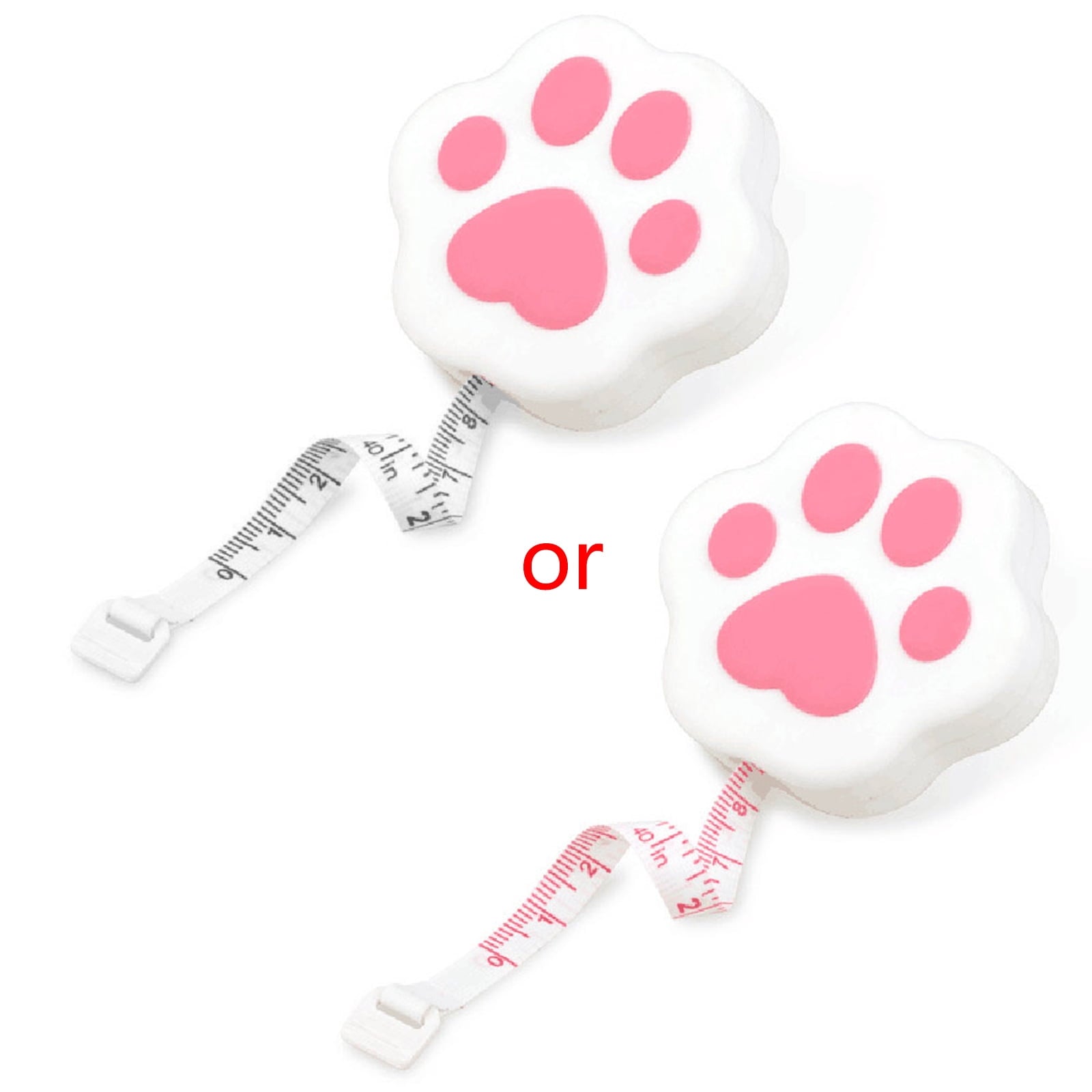 Portable Cartoon Body Measure Tape Lovely Kitten Paw-like Measuring Tape with Lock Pin/Push Button Mini Measuring Tape - Image 3