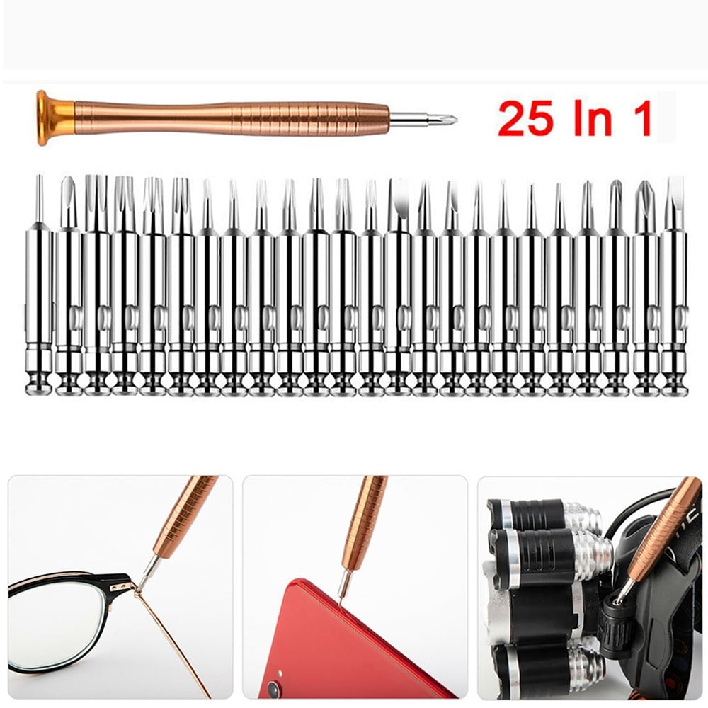 25 Multi Small Precision Hex Torx Star Mini Screwdriver Set Bits Repair Tool Kit - Image 3