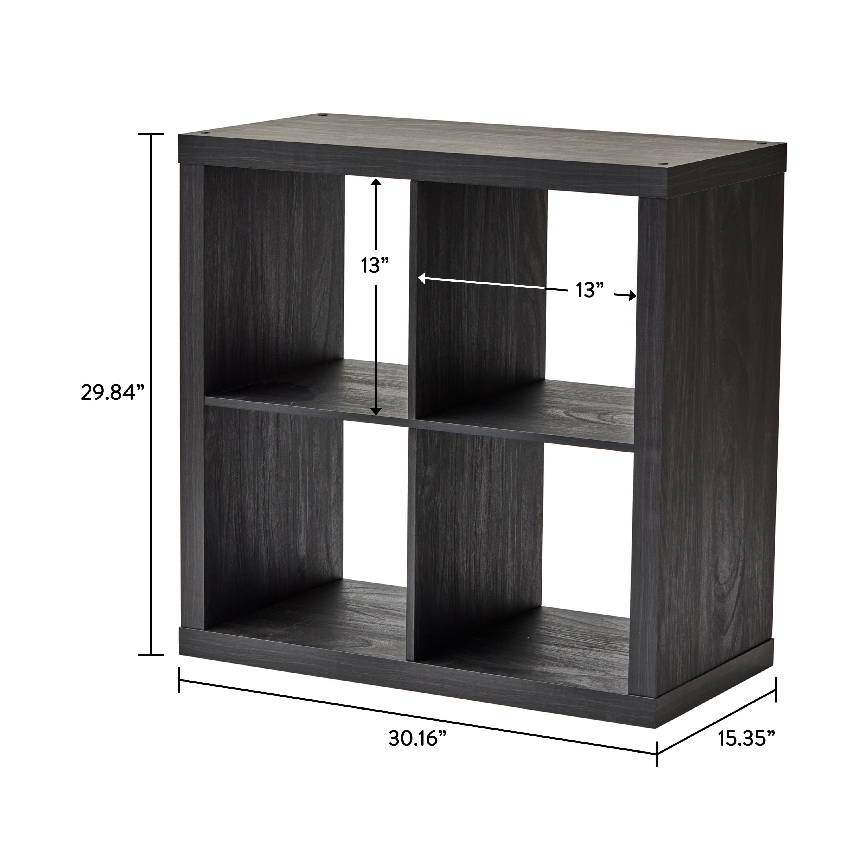 Better Homes &amp; Gardens 4 Cube Storage Organizer, White Texture