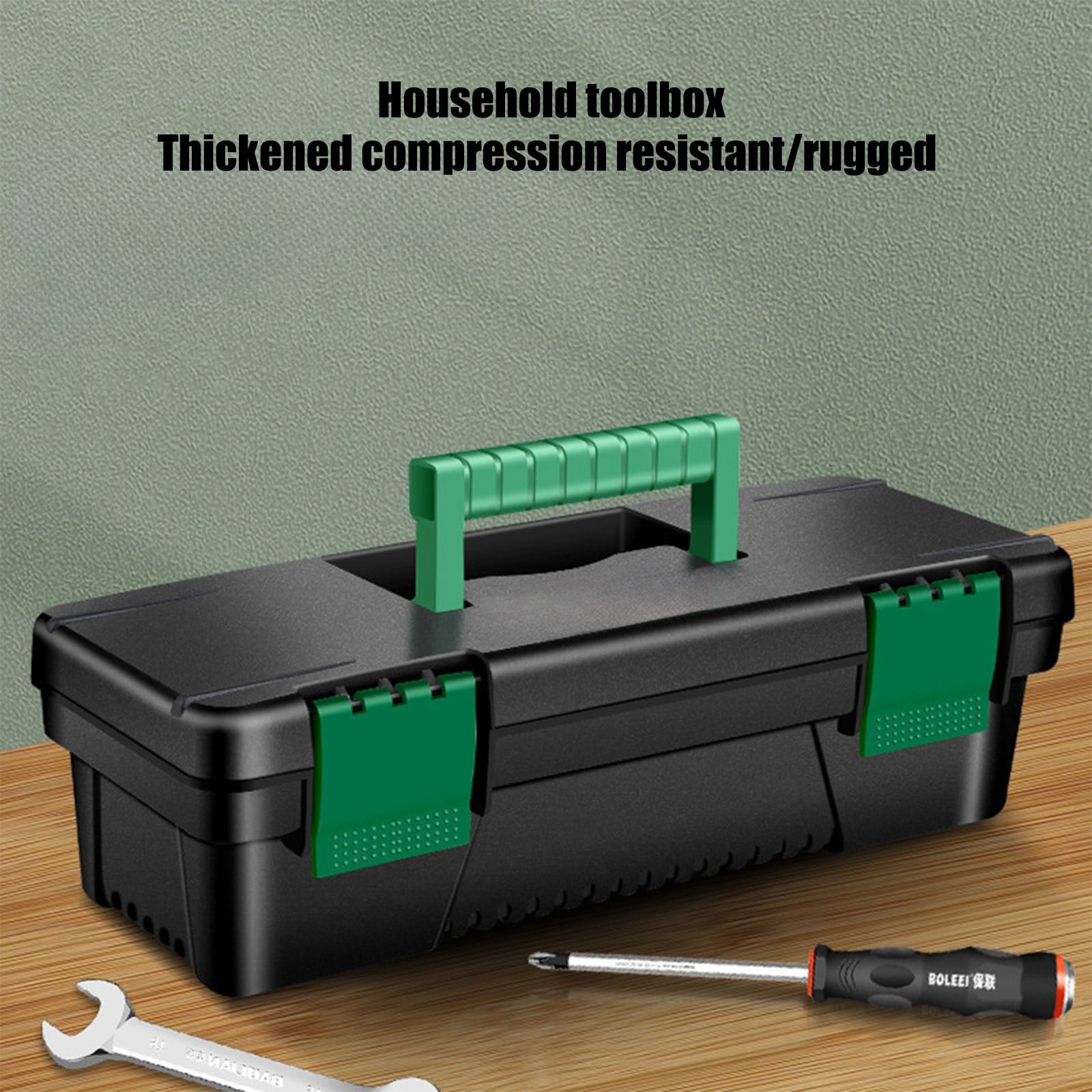 Small Tool Box 10-inch Plastic Tool Boxes With Handle Removable Tray With Double Lock Secured Toolbox For Home - Image 4