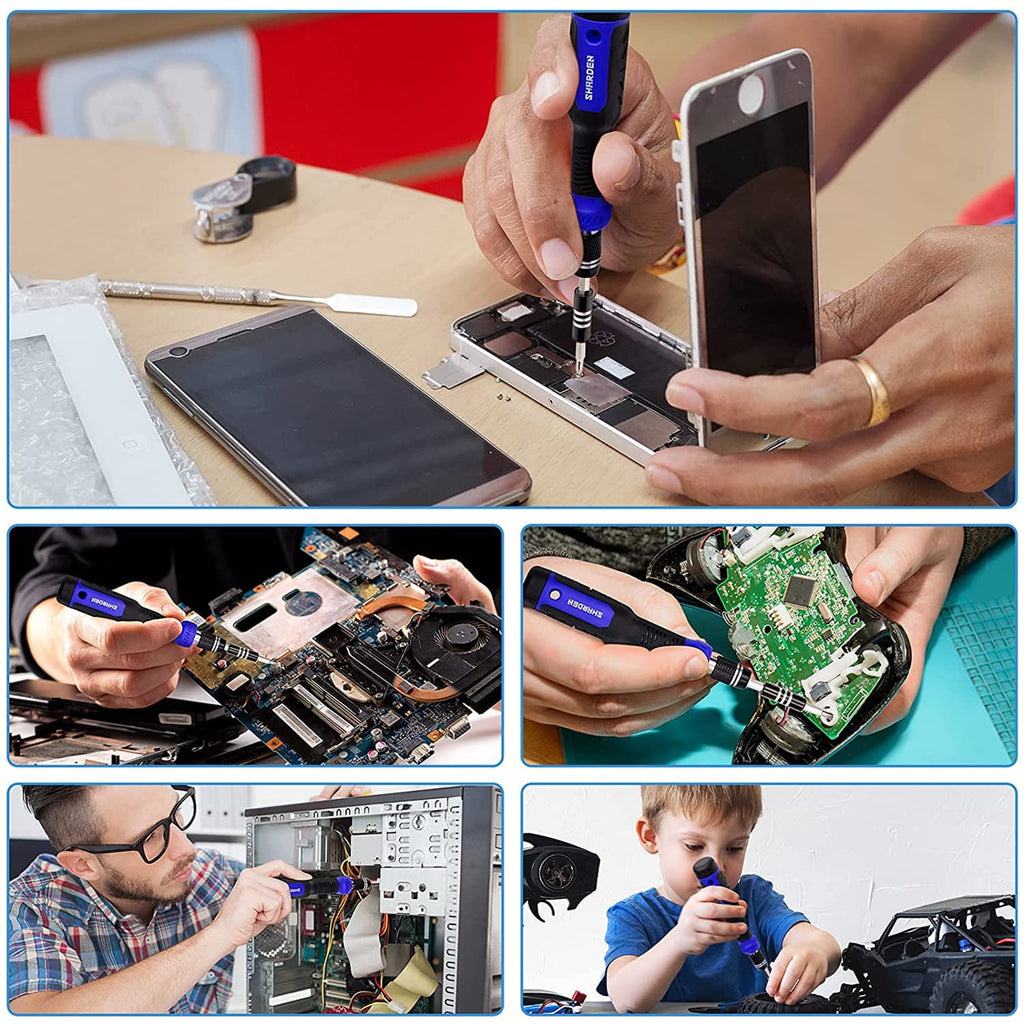 191 in 1 Precision Screwdrivers Sets, Magnetic 1/4 Inch Nut Driver Set, Multi Repair Tool Kits for iPhone, Electronics, Computer, Tablet , X - Image 4