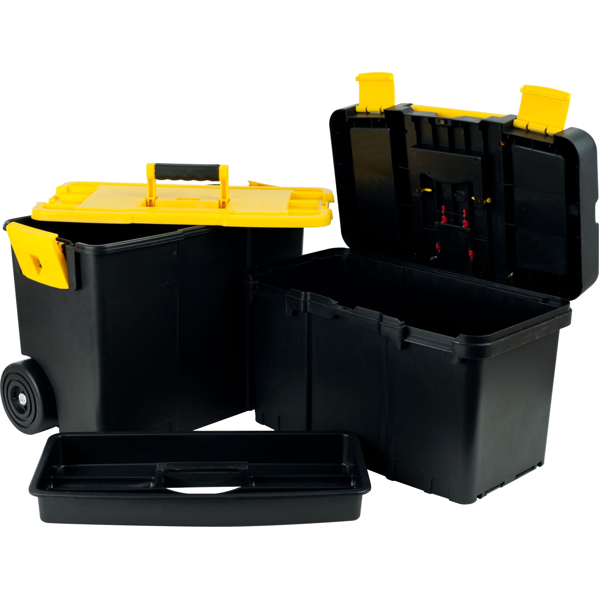 Portable Tool Box with Wheels - Stackable 2-in-1 Tool Organizers - Image 2