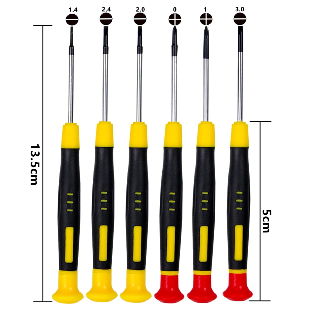 6Pcs Precision Screwdriver Set, Tool Kit with 6 Different Size Flathead and Philips Screwdrivers, watch,toy,electronics, jewelry, eyeglass r - Image 2