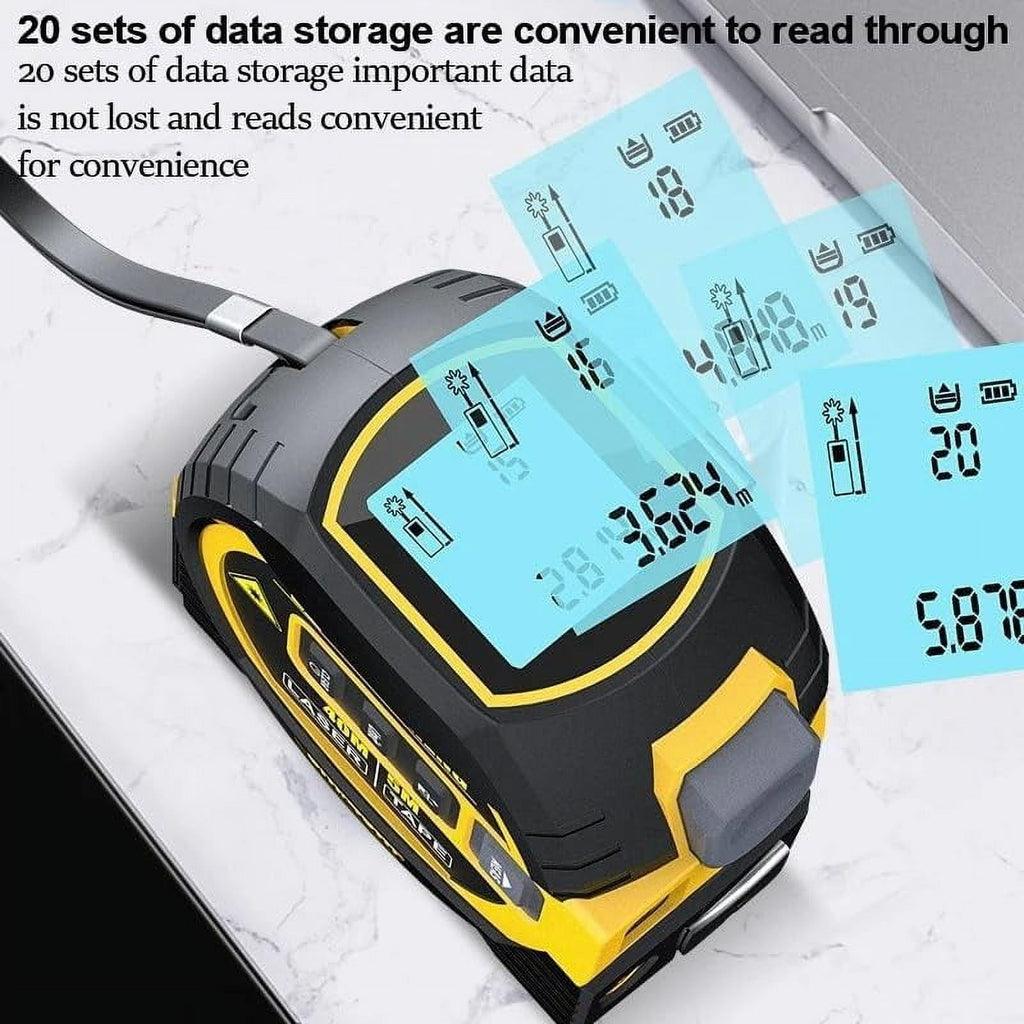 3-in-1 Infrared Laser Tape Measuring,Digital Tape Measure with Laser,Laser Rangefinder with LED Display,Laser Measuri... - Image 6