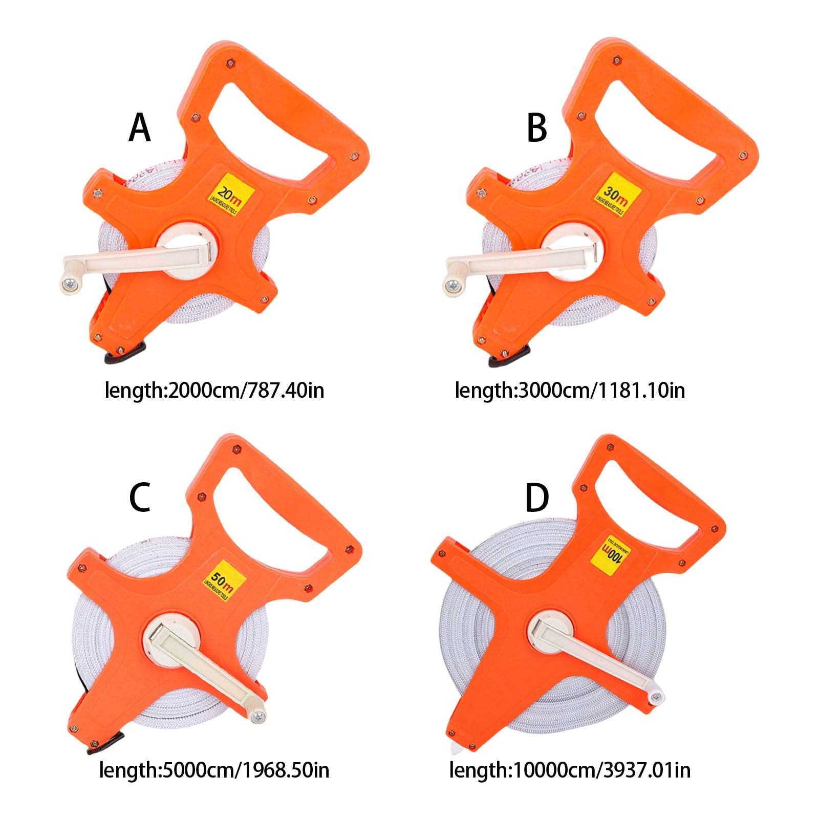 Tape Measure Metric Fiber Tape Reel with Double Side Coated Fiberglass Tape Measure Measuring Ruler - Image 3