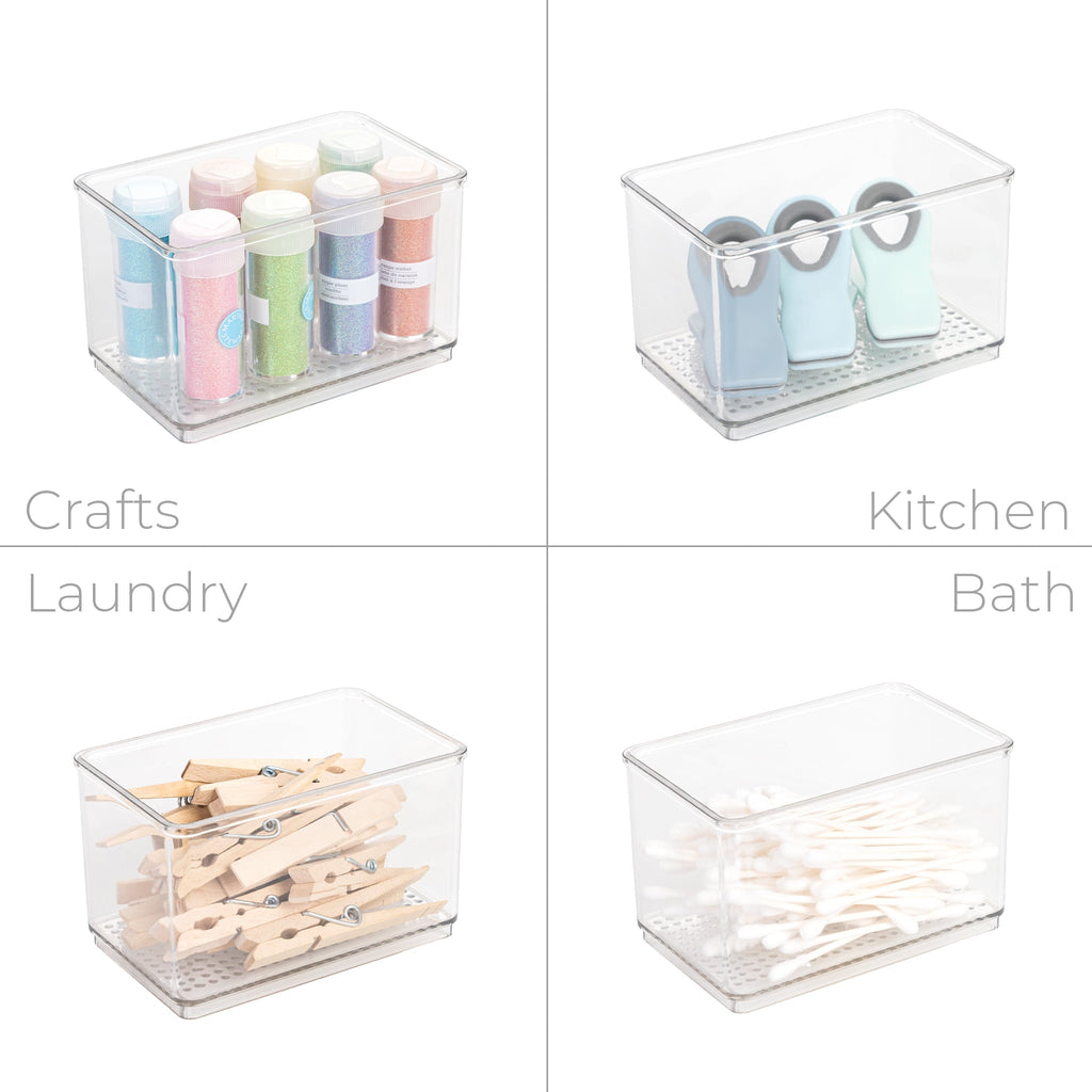 Clear Plastic Organizer Bin for Bathroom