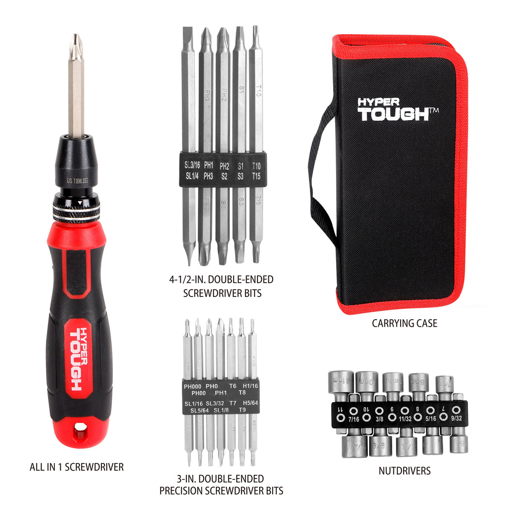 Hyper Tough 24-Piece Quick-Load Screwdriver Set, Model 42432 - Image 5