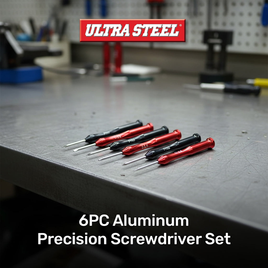 6-Piece Aluminum Precision Screwdriver Set, Chrome Vanadium Steel, Phillips and Slotted, with Plastic Case, for lapto... - Image 4