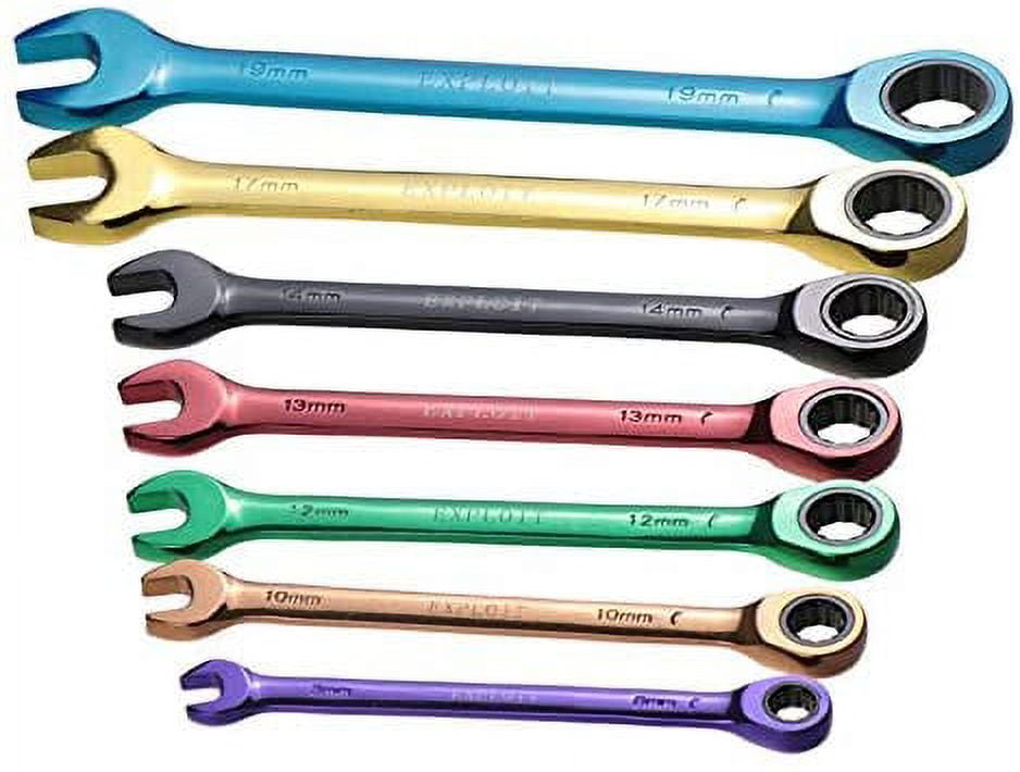Color Ratchet Wrench Dual Purpose Multifunction Movable Spanner Hand Tools Set 8-19Mm (Size : 17Mm) - Image 4