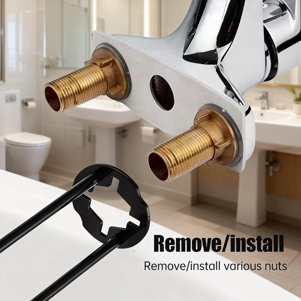 2026 Upgraded Multifunctional Sink Wrench Tool,2Pcs Basin Wrench Set, 7-in-1 Faucet Installation and Removal Tool for... - Image 5