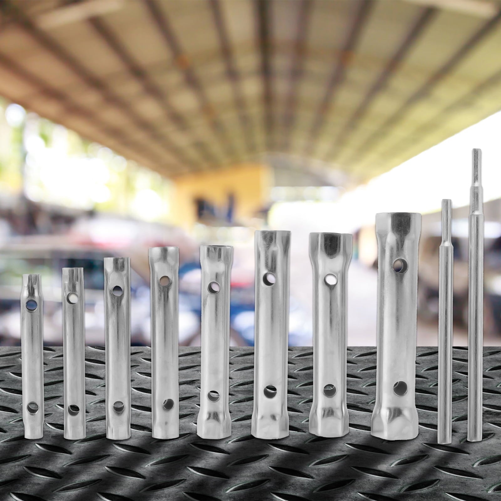 10pcs Shower Valve Socket Wrench Set Remover Carbon Steel Plumber Double-Ended Tubular Spanner Set Extended Spark Ins... - Image 5