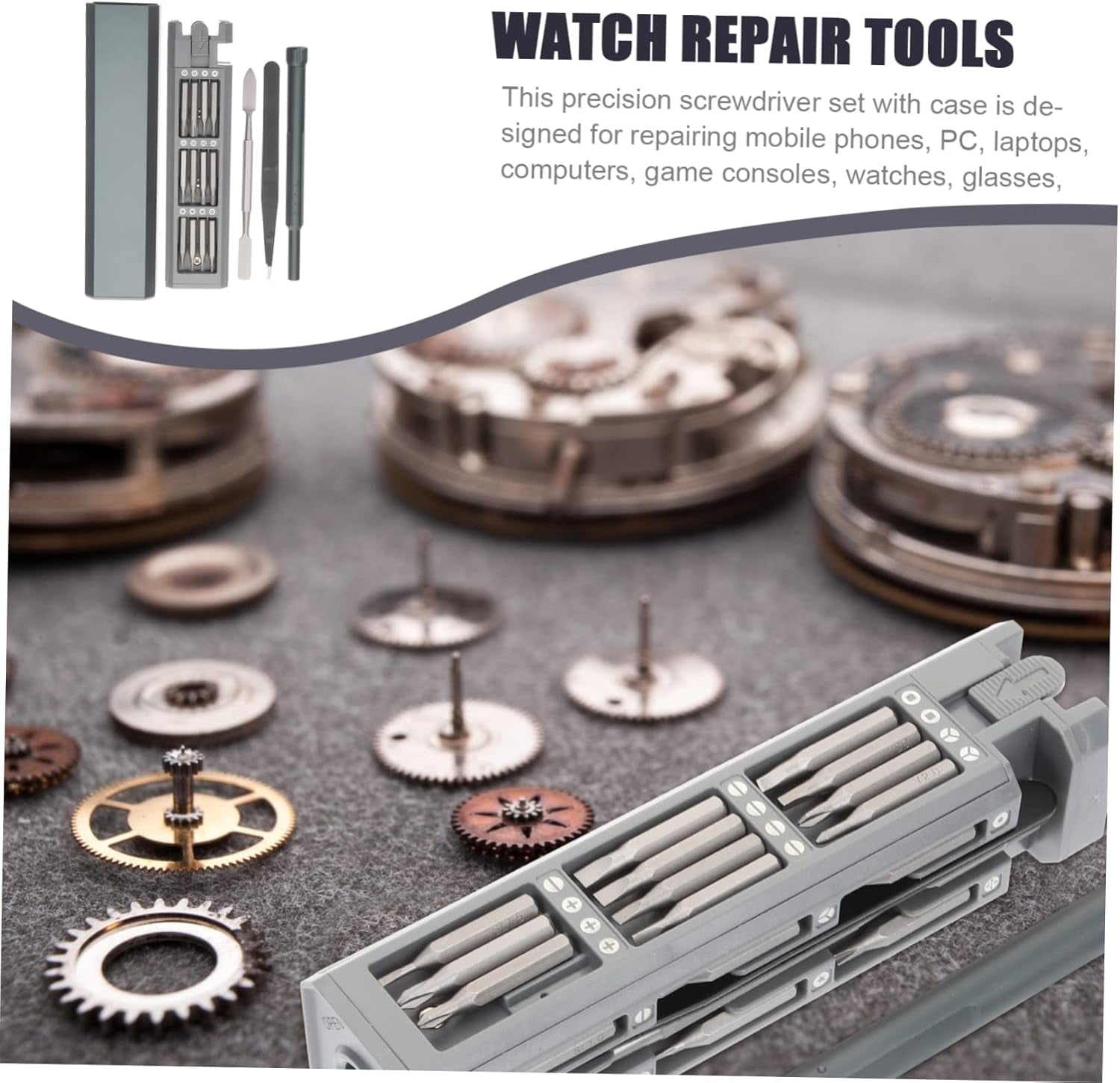 44-in-1 Magnetic Bits, Computer Screwdriver Set with Repair Tool Set for Gamepad, Phone, Camera, Laptop, Watch, Glass... - Image 2