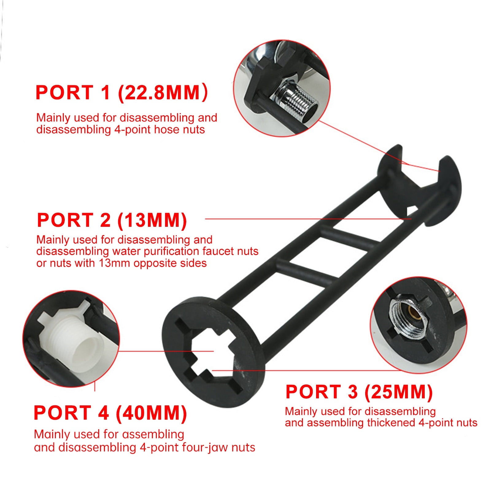 Tool Set for Faucet Installation and Plumbing Maintenance with 360-Degree Rotation - Image 3