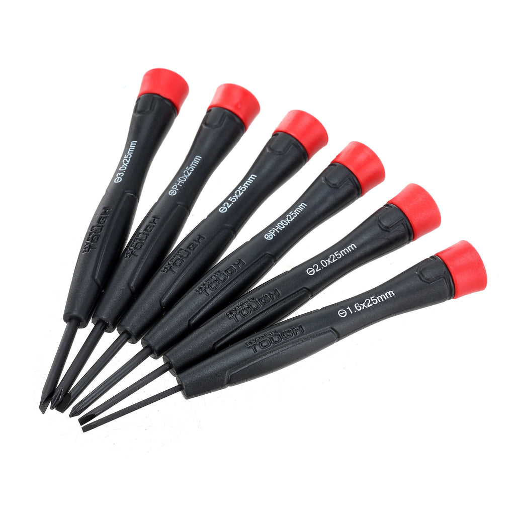 6 Piece Multiple Tip Precision Screwdriver Set with Storage Case - Image 4