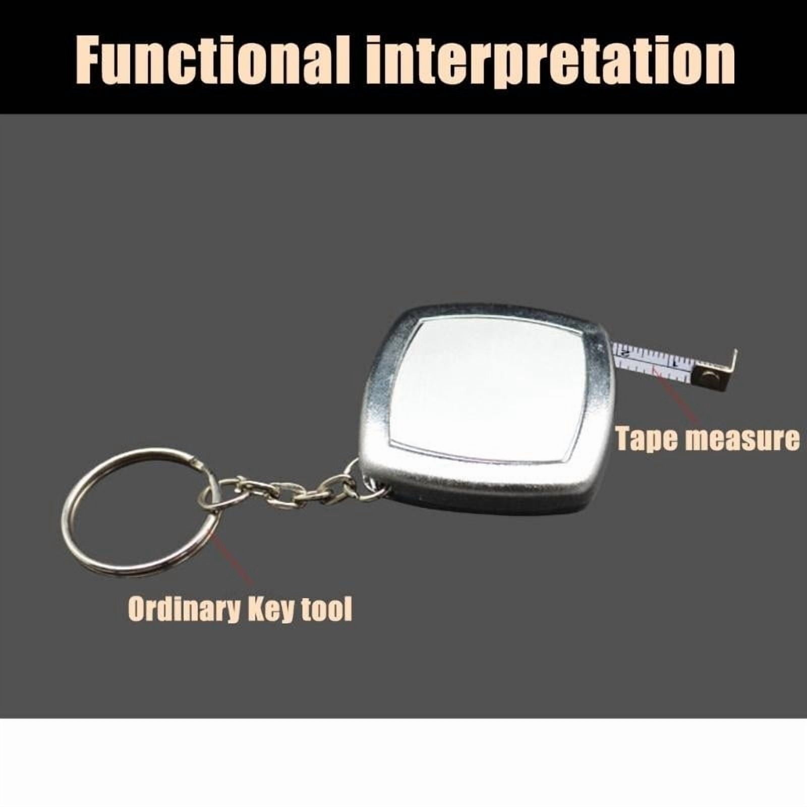 Keychain Tape Measure 2 Meters Small Steel Tape Measure Pocket Size Retractable Measuring Tape for Indoor Outdoor Use - Image 4