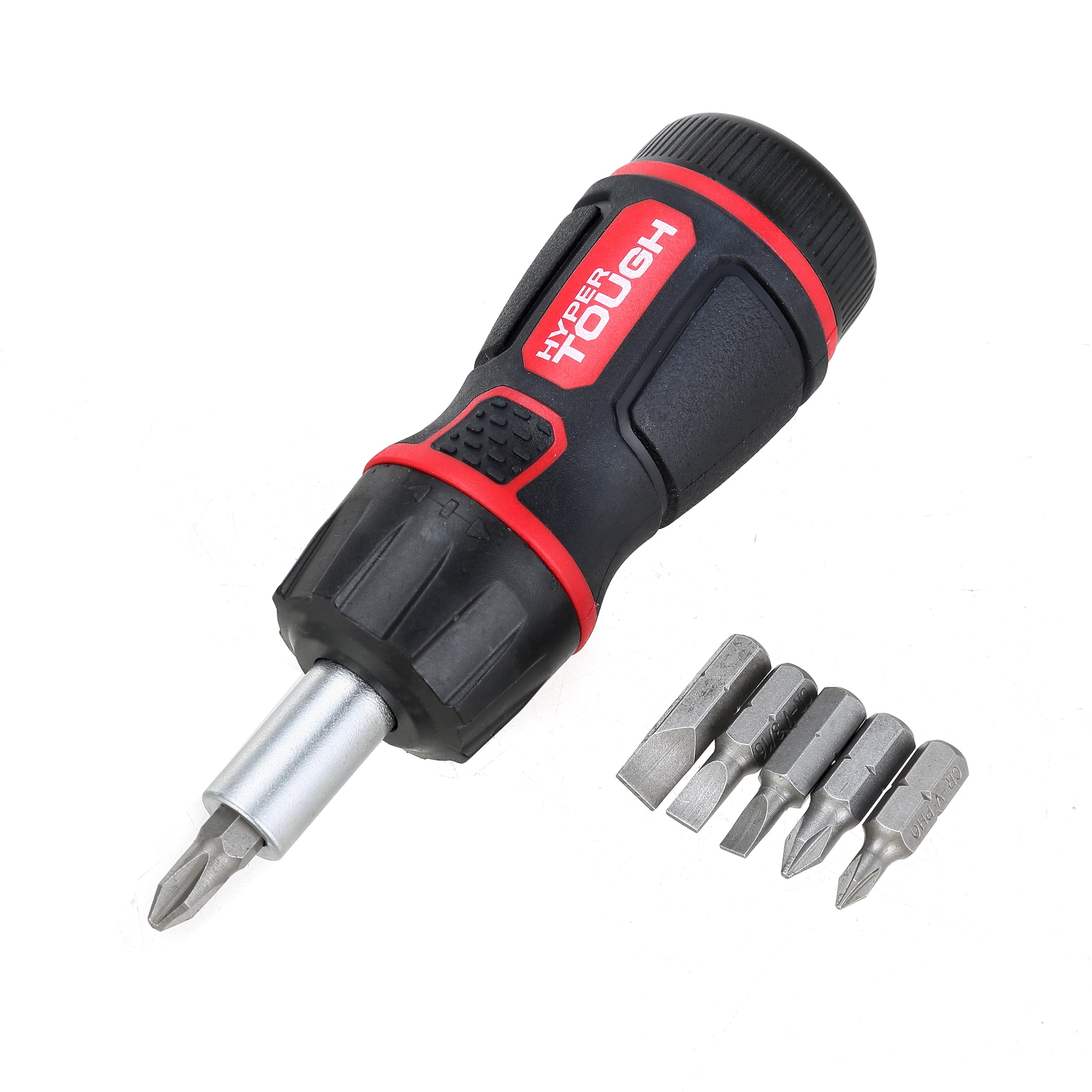 Hyper Tough 7 Piece Stubby Ratcheting Screwdriver Bit Set - Image 4
