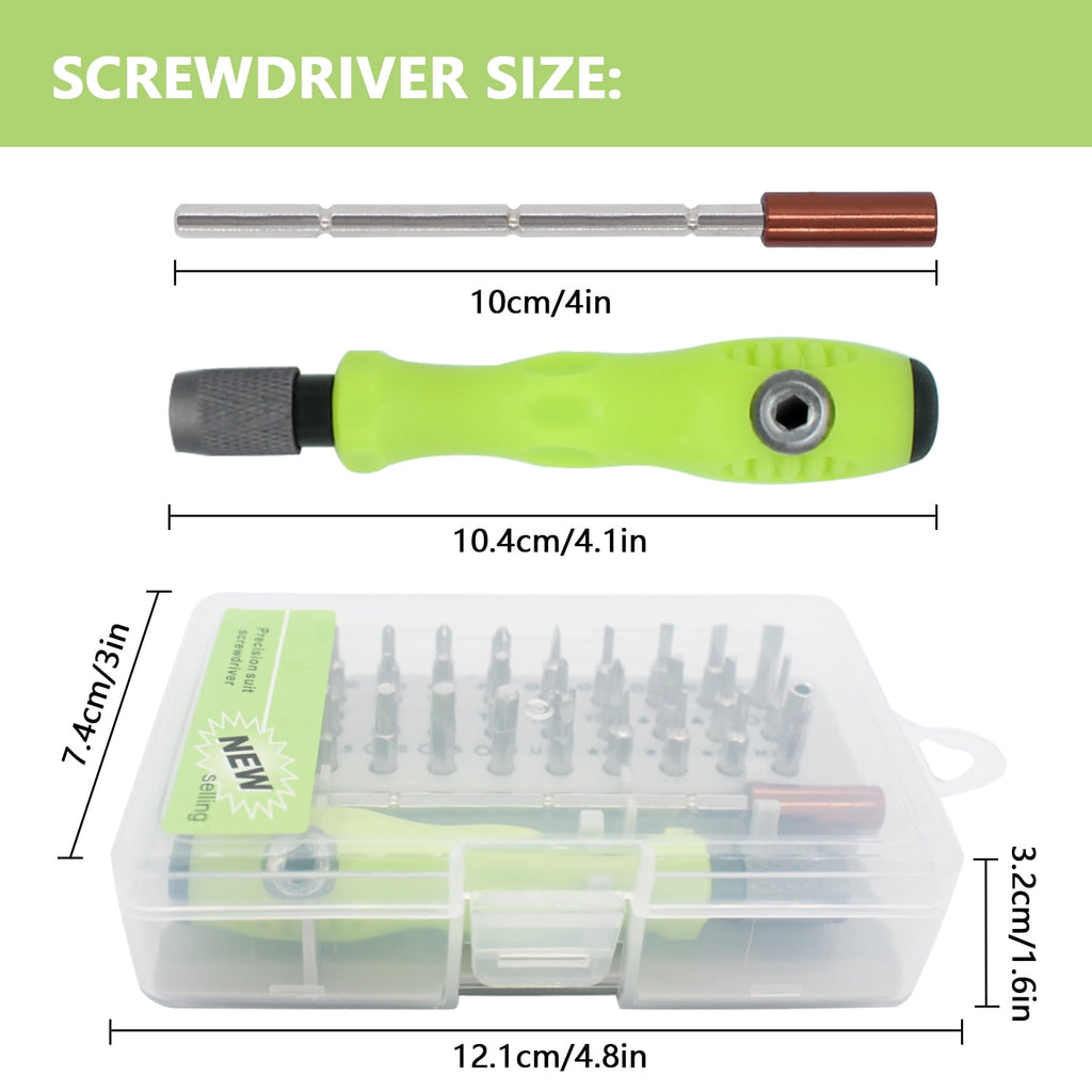 32 In 1 Small Screwdriver Set, Mini Magnetic Screwdriver Set Contains 30 Bits Precision Repair Tool Kit, Torx Screwdr... - Image 3